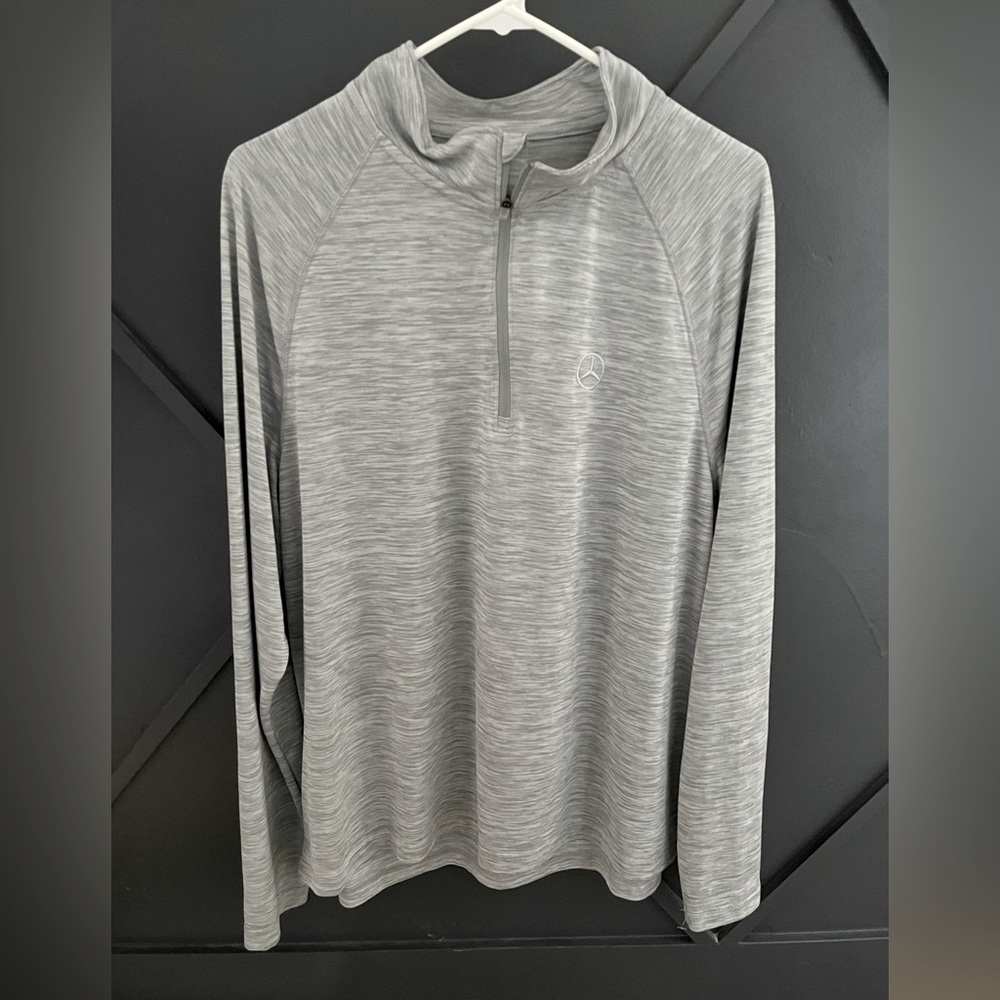 Gray Mercedes Benz pullover jacket